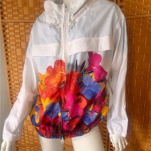 Vintage Stella McCartney Multicolor Floral Windbreaker Jacket Shoulder Straps